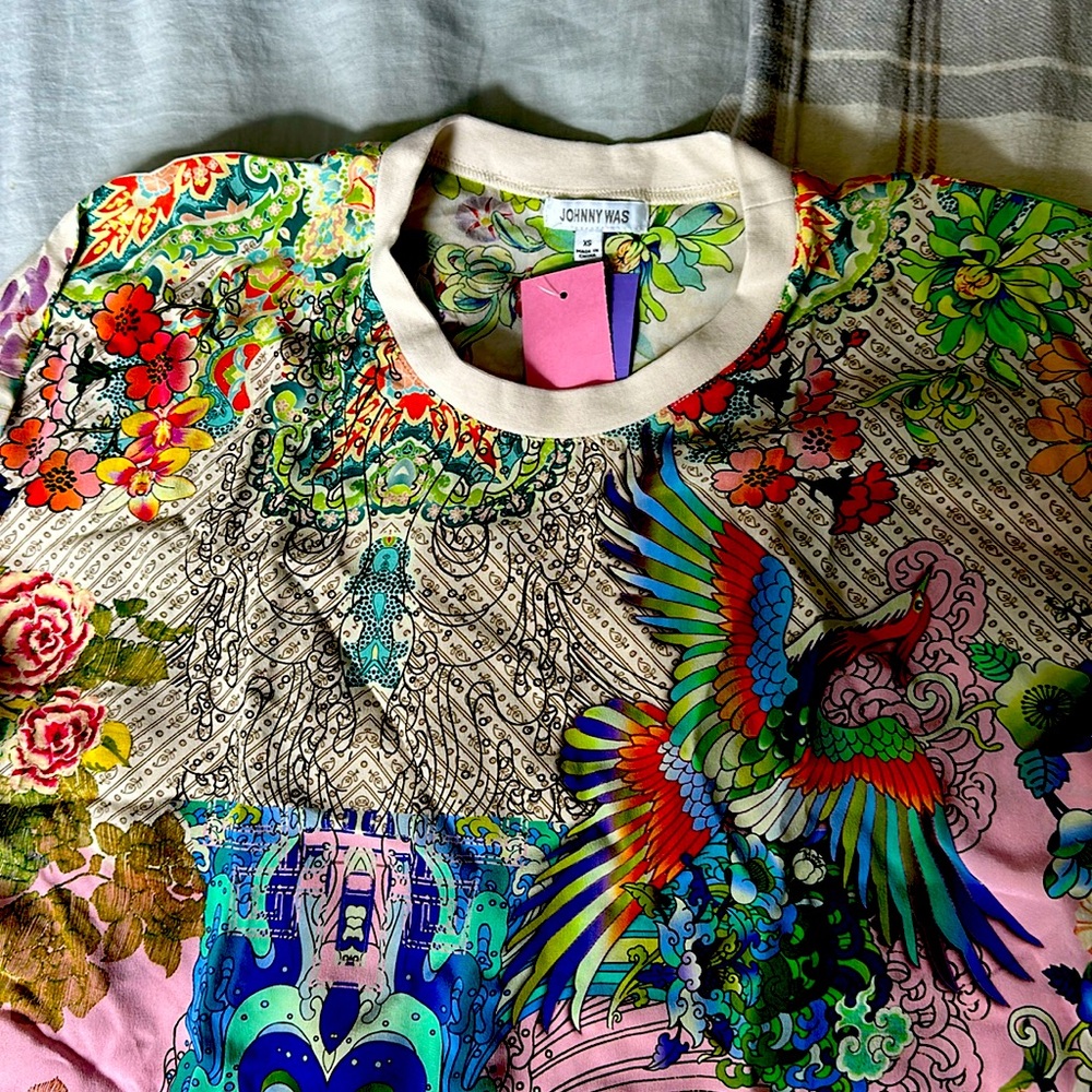 Johnny Was silk pajamas size XS